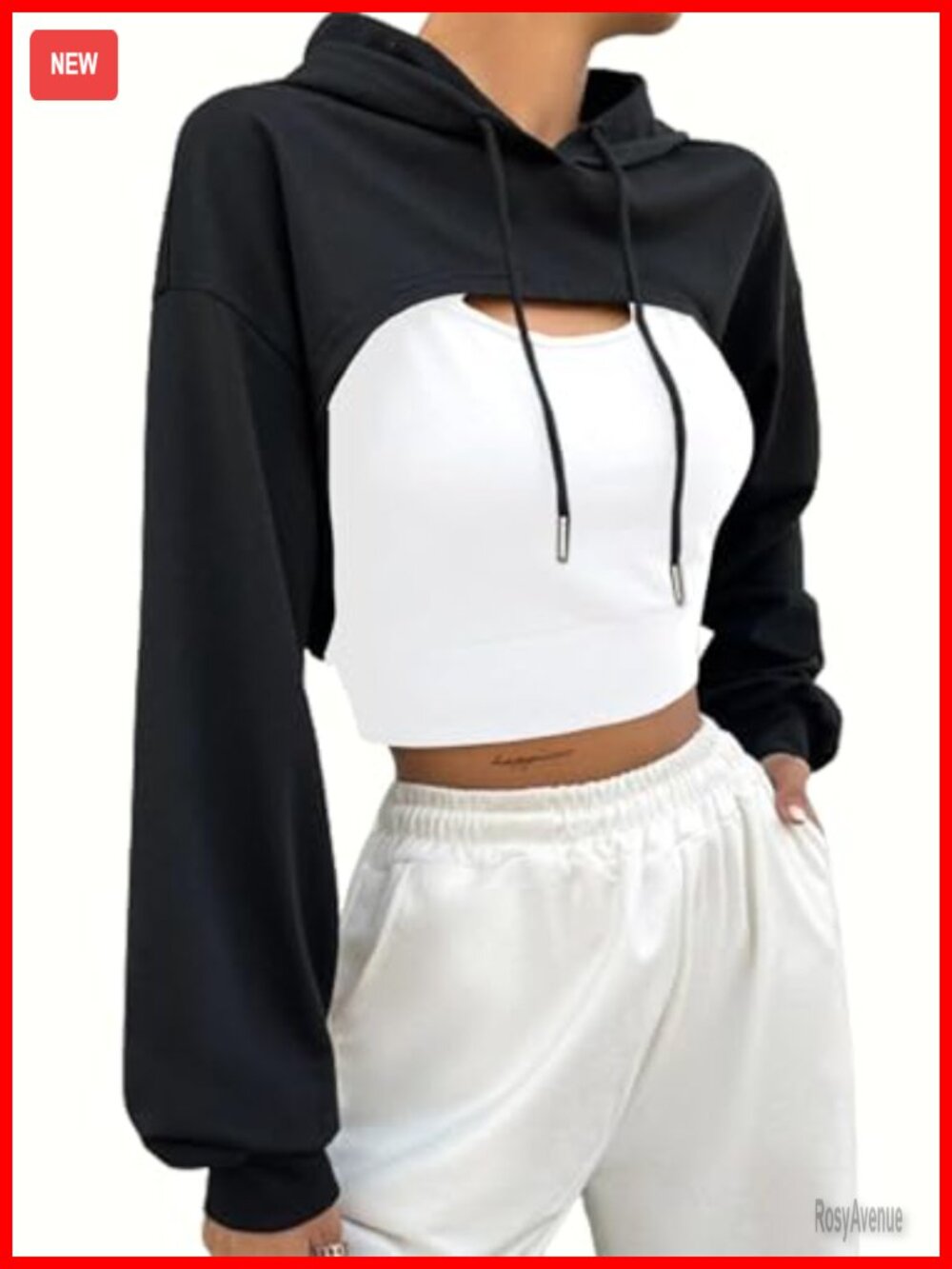 Super Cropped Hoodie Long Sleeve Workout Top